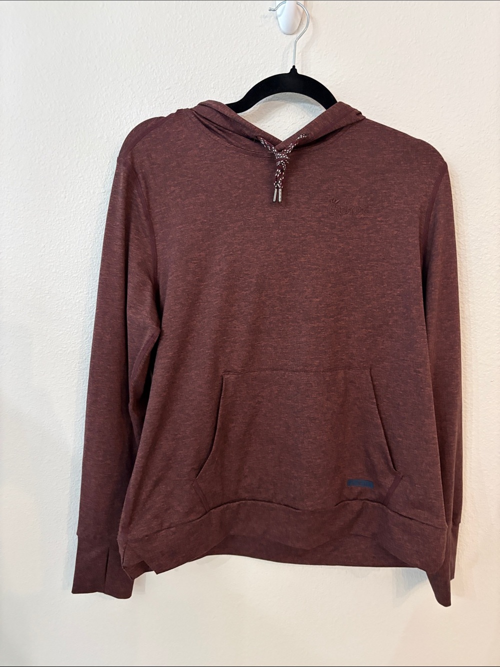 OOBE Hydrovent Men's Pullover Hoodie Small S Maroon Burgundy Heather Activewear